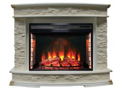 Каминокомплект Interflame Памир сланец бежевый с очагом Panoramic 28 LED FX