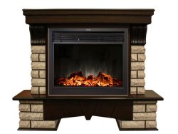 Каминокомплект RealFlame Country Rock 26 с очагом MoonBlaze LUX Black/Brass