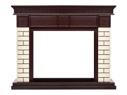 Портал Firelight Bricks 25U (угловой) камень бежевый/шпон темный дуб
