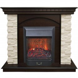 Каминокомплект RealFlame Elford STD/EUG/25&#039;5/HL AO с очагом Majestic s Lux Black/Brass