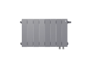 Биметаллический радиатор отопления Royal Thermo PianoForte 300 8 секций Silver Satin VDR