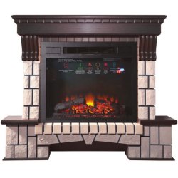 Каминокомплект Interflame Экстер темный дуб с очагом Sirius 30 LED FX Black