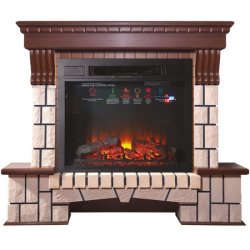 Каминокомплект Interflame Экстер средний дуб с очагом Sirius 30 LED FX Black