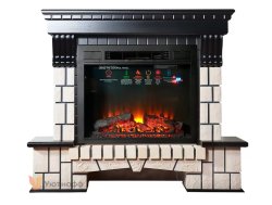 Каминокомплект Interflame Экстер венге с очагом Sirius 30 LED FX Black