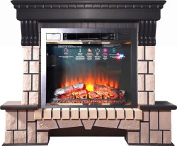Каминокомплект Interflame Экстер венге с очагом Sirius 30 LED FX Brass