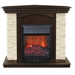 Каминокомплект RealFlame Elford Corner STD/EUG/25&#039;5/HL AO с очагом Majestic s Lux Black/Brass