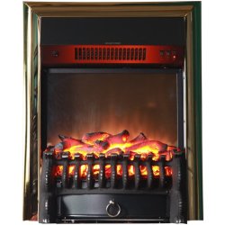 Каминокомплект Interflame Экстер темный дуб с очагом Fobos FX M Brass