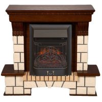 Каминокомплект Interflame Экстер махагон с очагом Majestic FX M Black
